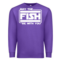 Purple May The Fish Be With You Fishing3 Premium Sweatshirt - linhVisuals