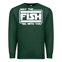 Sports Green May The Fish Be With You Fishing3 Premium Sweatshirt - linhVisuals