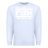 White May The Fish Be With You Fishing3 Premium Sweatshirt - linhVisuals