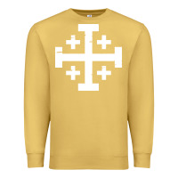 Antique Gold crusader cross of jerusalem Premium Sweatshirt - linhVisuals