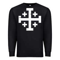 Black crusader cross of jerusalem Premium Sweatshirt - linhVisuals