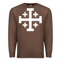 Chestnut crusader cross of jerusalem Premium Sweatshirt - linhVisuals