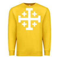 Lemon crusader cross of jerusalem Premium Sweatshirt - linhVisuals