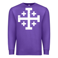 Purple crusader cross of jerusalem Premium Sweatshirt - linhVisuals
