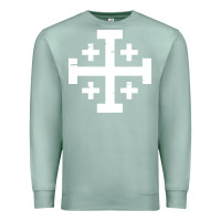 Seafoam crusader cross of jerusalem Premium Sweatshirt - linhVisuals