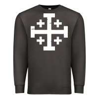 Smoke crusader cross of jerusalem Premium Sweatshirt - linhVisuals