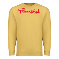 Antique Gold women funny thicc thick fil a curvy women girlfriend premium t shirt Premium Sweatshirt - linhVisuals