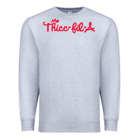 Heather Grey women funny thicc thick fil a curvy women girlfriend premium t shirt Premium Sweatshirt - linhVisuals