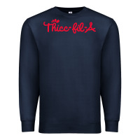 Navy women funny thicc thick fil a curvy women girlfriend premium t shirt Premium Sweatshirt - linhVisuals