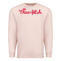 Pale Pink women funny thicc thick fil a curvy women girlfriend premium t shirt Premium Sweatshirt - linhVisuals