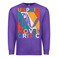Purple unpaid movie critic shirt film cinema motion picture fan t shirt Premium Sweatshirt - linhVisuals