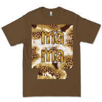 Cacao Mama with leopard and cowhide regular can cooler Premium Tee - HowdyJamesFarm
