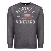 Charcoal Heather martha's vineyard massachusetts american flag usa vintage pullover hoo Premium Sweatshirt - linhVisuals