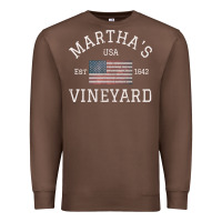 Chestnut martha's vineyard massachusetts american flag usa vintage pullover hoo Premium Sweatshirt - linhVisuals