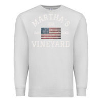 Dove Grey martha's vineyard massachusetts american flag usa vintage pullover hoo Premium Sweatshirt - linhVisuals