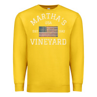 Lemon martha's vineyard massachusetts american flag usa vintage pullover hoo Premium Sweatshirt - linhVisuals