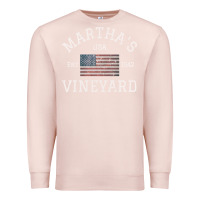 Pale Pink martha's vineyard massachusetts american flag usa vintage pullover hoo Premium Sweatshirt - linhVisuals
