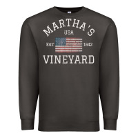 Smoke martha's vineyard massachusetts american flag usa vintage pullover hoo Premium Sweatshirt - linhVisuals