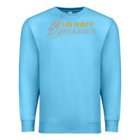 Ocean Blue us navy seabees we build, we fight us navy sweatshirt Premium Sweatshirt - linhVisuals