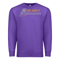Purple us navy seabees we build, we fight us navy sweatshirt Premium Sweatshirt - linhVisuals