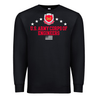 Black us army corps of engineers (usace) pullover hoodie Premium Sweatshirt - linhVisuals