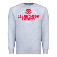 Heather Grey us army corps of engineers (usace) pullover hoodie Premium Sweatshirt - linhVisuals