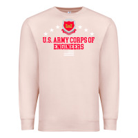 Pale Pink us army corps of engineers (usace) pullover hoodie Premium Sweatshirt - linhVisuals