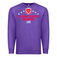Purple us army corps of engineers (usace) pullover hoodie Premium Sweatshirt - linhVisuals
