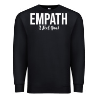 Black empath i feel you gift for empathetic person empathy pullover hoodie Premium Sweatshirt - linhVisuals