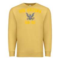 Antique Gold uss arizona bb 39 battleship t shirt Premium Sweatshirt - linhVisuals