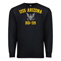 Black uss arizona bb 39 battleship t shirt Premium Sweatshirt - linhVisuals