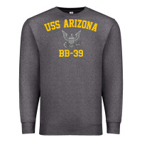Charcoal Heather uss arizona bb 39 battleship t shirt Premium Sweatshirt - linhVisuals