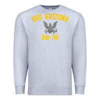 Heather Grey uss arizona bb 39 battleship t shirt Premium Sweatshirt - linhVisuals