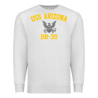 Oatmeal Heather uss arizona bb 39 battleship t shirt Premium Sweatshirt - linhVisuals