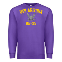 Purple uss arizona bb 39 battleship t shirt Premium Sweatshirt - linhVisuals