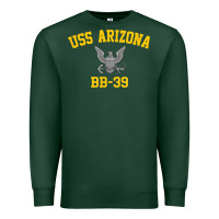 Sports Green uss arizona bb 39 battleship t shirt Premium Sweatshirt - linhVisuals