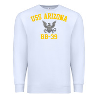 White uss arizona bb 39 battleship t shirt Premium Sweatshirt - linhVisuals