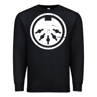 Black distressed midi plug synthesizer Premium Sweatshirt - linhVisuals