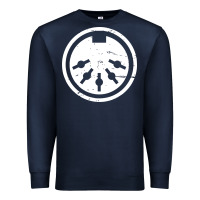 Navy distressed midi plug synthesizer Premium Sweatshirt - linhVisuals