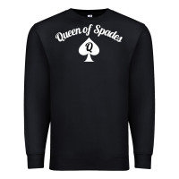 Black queen of spades clothes for women   qos tee t shirt Premium Sweatshirt - linhVisuals