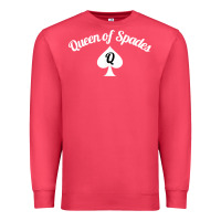 Cardinal queen of spades clothes for women   qos tee t shirt Premium Sweatshirt - linhVisuals