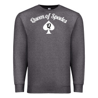 Charcoal Heather queen of spades clothes for women   qos tee t shirt Premium Sweatshirt - linhVisuals