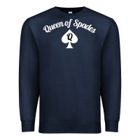 Navy queen of spades clothes for women   qos tee t shirt Premium Sweatshirt - linhVisuals