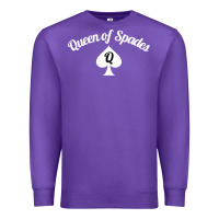 Purple queen of spades clothes for women   qos tee t shirt Premium Sweatshirt - linhVisuals