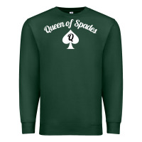 Sports Green queen of spades clothes for women   qos tee t shirt Premium Sweatshirt - linhVisuals
