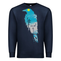 Navy raven t  shirt the raven t  shirt Premium Sweatshirt - linhVisuals