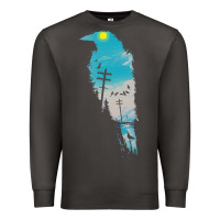 Smoke raven t  shirt the raven t  shirt Premium Sweatshirt - linhVisuals