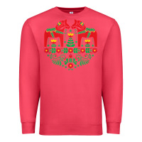 Cardinal swedish dala horse folk art t shirt Premium Sweatshirt - linhVisuals