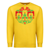 Lemon swedish dala horse folk art t shirt Premium Sweatshirt - linhVisuals