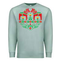 Seafoam swedish dala horse folk art t shirt Premium Sweatshirt - linhVisuals